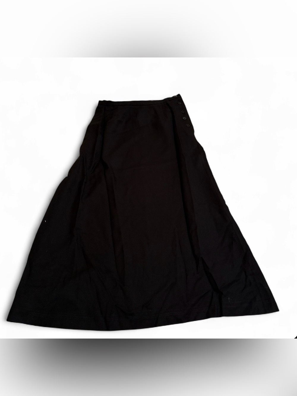 Vintage 90s a-line midi skirt with buttons on the side